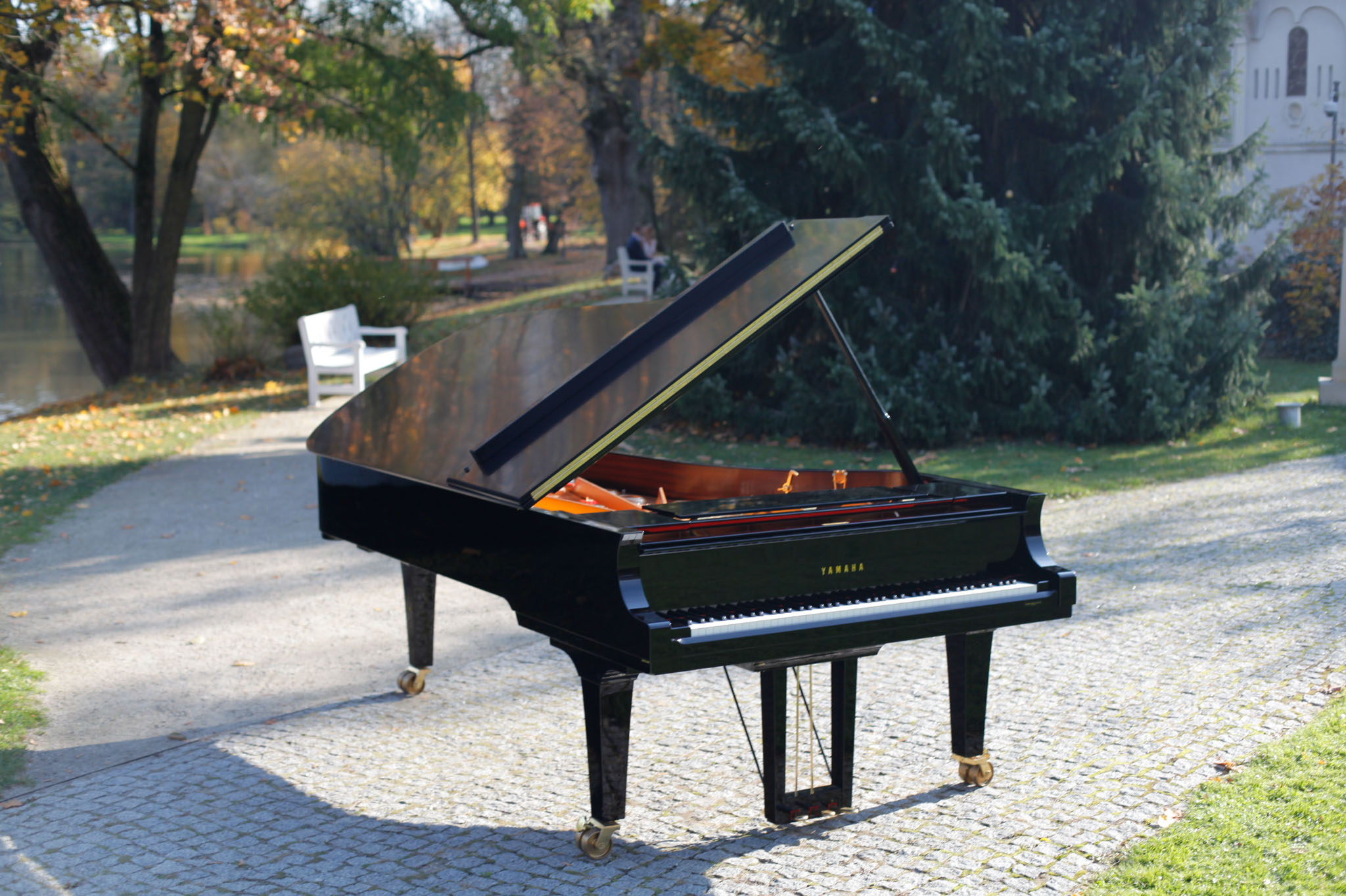 Zespół pałacowo-parkowy w Radziejowicach, sesja zdjęciowa naszego fortepianu Yamaha CFX.