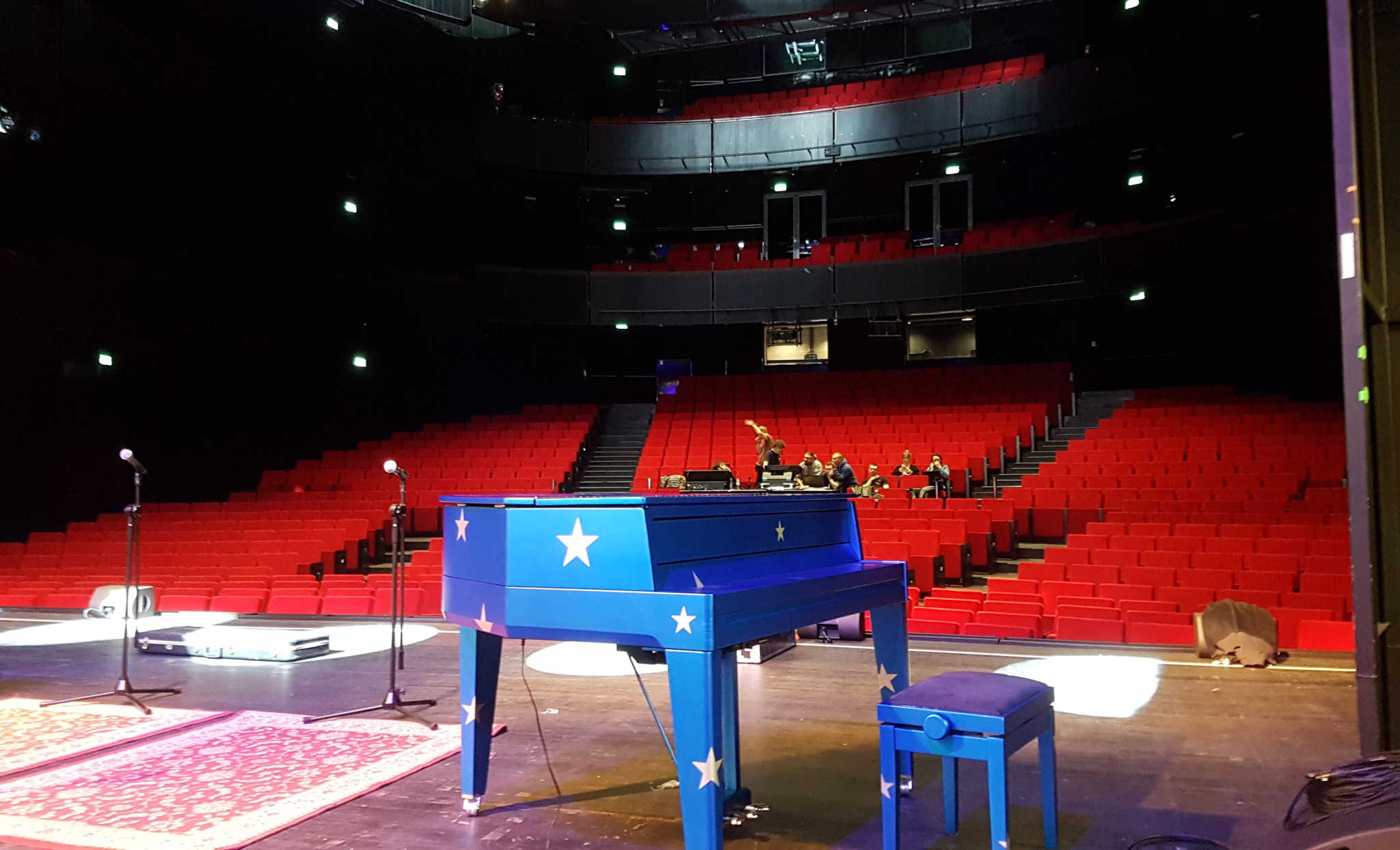 Koncert Lady Pank, trasa LP1, Lublin, Centrum Spotkania Kultur. Fortepian na zdjęciu: Yamaha N3X AvantGrand.